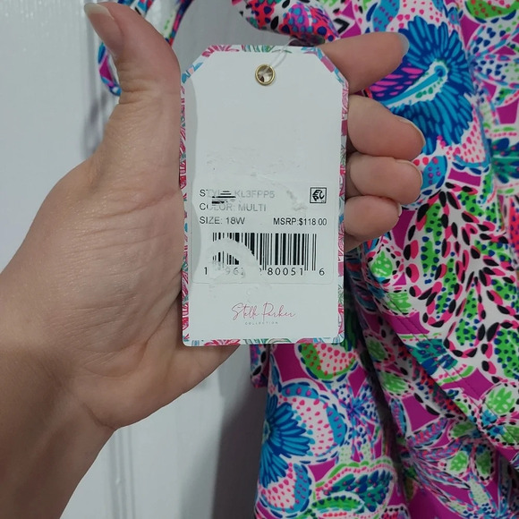 NWT Stella Parker Collection Plus Size Multicolor Floral Two Piece Swim Size 18W - Picture 11 of 13